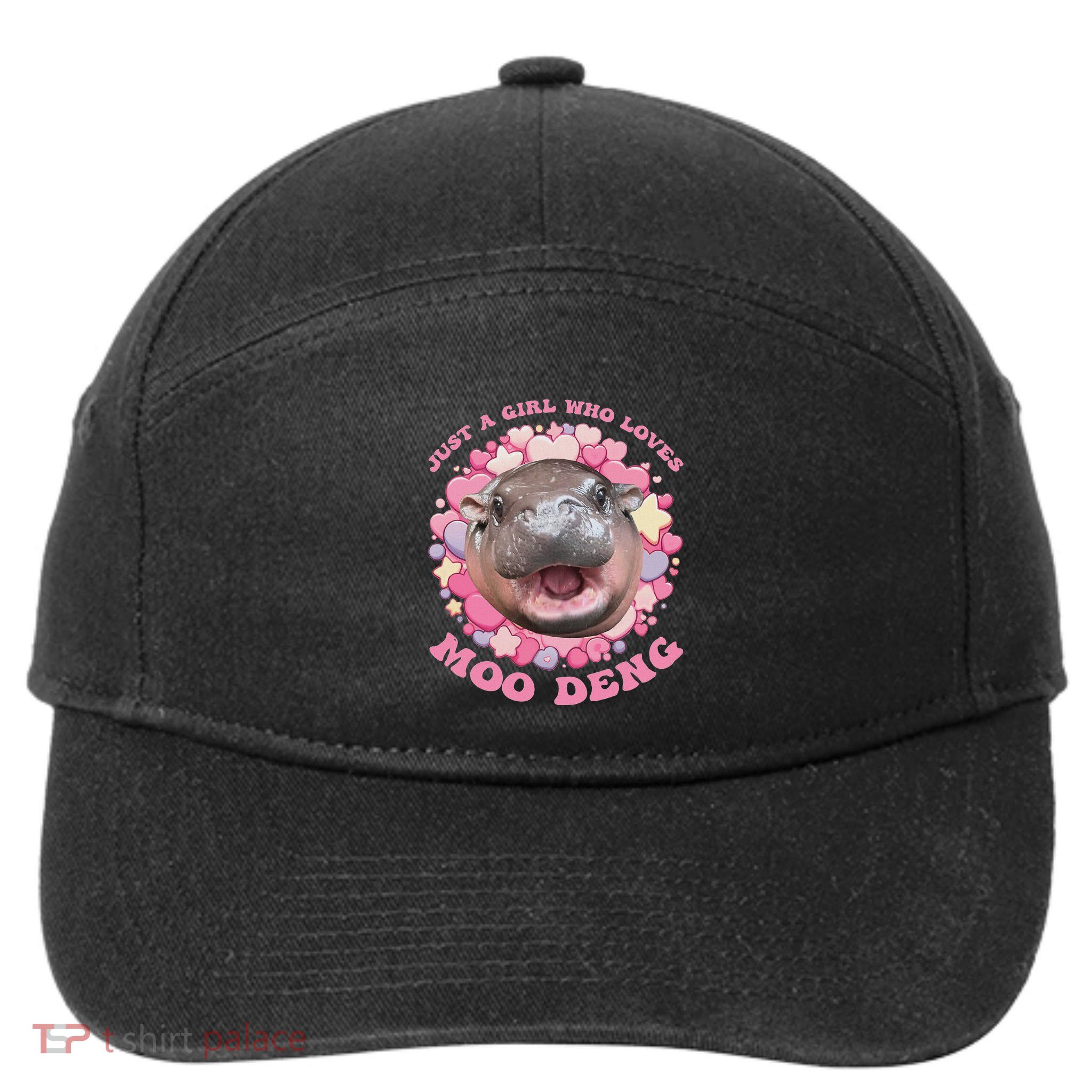 Cute Baby Hippo Moo Deng Cool Just A Girl Who Loves Moo Deng 7-Panel Snapback Hat