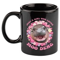 Cute Baby Hippo Moo Deng Cool Just A Girl Who Loves Moo Deng 11oz C Handle Ceramic Mug