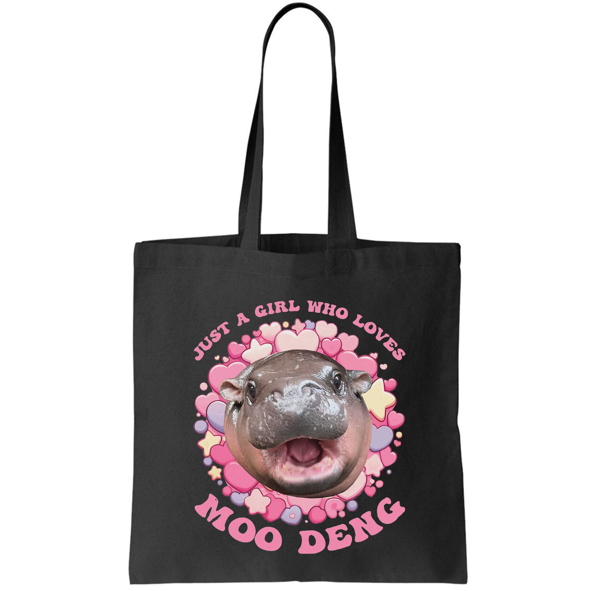 Cute Baby Hippo Moo Deng Cool Just A Girl Who Loves Moo Deng Bag