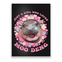Cute Baby Hippo Moo Deng Cool Just A Girl Who Loves Moo Deng Poster
