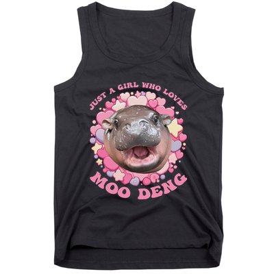 Cute Baby Hippo Moo Deng Cool Just A Girl Who Loves Moo Deng Tank Top