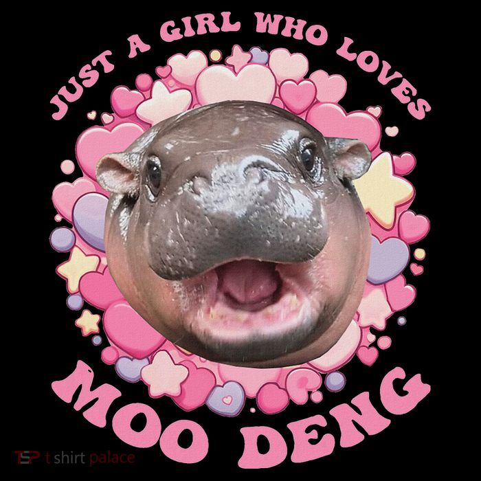 Cute Baby Hippo Moo Deng Cool Just A Girl Who Loves Moo Deng Short Acrylic Beanie