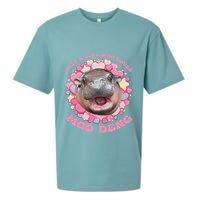 Cute Baby Hippo Moo Deng Cool Just A Girl Who Loves Moo Deng Sueded Cloud Jersey T-Shirt