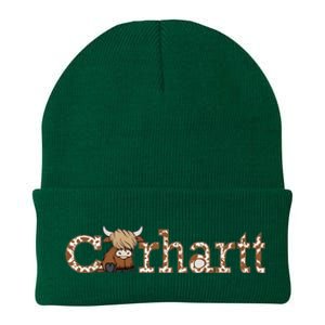 Cute Baby Highland Cow Calf Highland Love Spring Pastel Knit Cap Winter Beanie