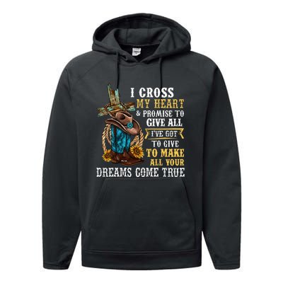 Cowgirl Boots & Hat I Cross My Heart Western Country Performance Fleece Hoodie