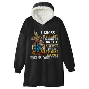 Cowgirl Boots & Hat I Cross My Heart Western Country Hooded Wearable Blanket