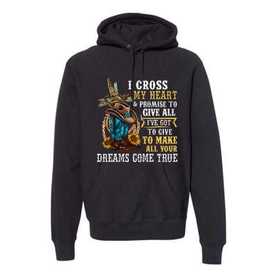 Cowgirl Boots & Hat I Cross My Heart Western Country Premium Hoodie