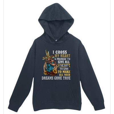 Cowgirl Boots & Hat I Cross My Heart Western Country Urban Pullover Hoodie