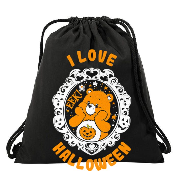 C.a.r.e Bears Halloween Trick Or Sweet Bear Spooky Poster Drawstring Bag