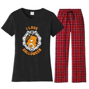 C.a.r.e Bears Halloween Trick Or Sweet Bear Spooky Poster Women's Flannel Pajama Set