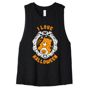 C.a.r.e Bears Halloween Trick Or Sweet Bear Spooky Poster Women's Racerback Cropped Tank