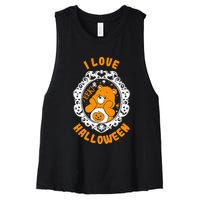 C.a.r.e Bears Halloween Trick Or Sweet Bear Spooky Poster Women's Racerback Cropped Tank