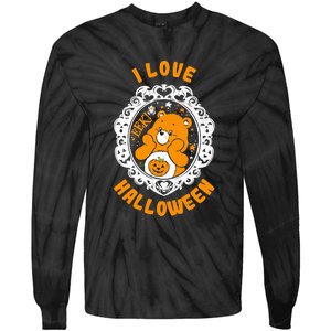 C.a.r.e Bears Halloween Trick Or Sweet Bear Spooky Poster Tie-Dye Long Sleeve Shirt