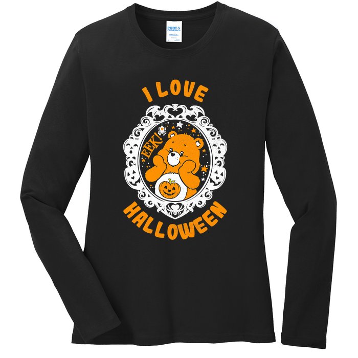 C.a.r.e Bears Halloween Trick Or Sweet Bear Spooky Poster Ladies Long Sleeve Shirt