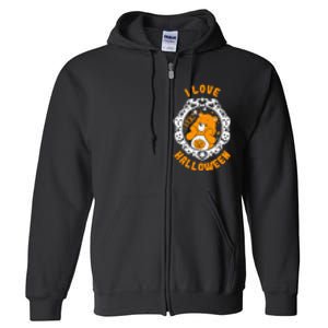 C.a.r.e Bears Halloween Trick Or Sweet Bear Spooky Poster Full Zip Hoodie