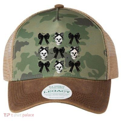 Coquette Bow Halloween Halloween Skull Legacy Tie Dye Trucker Hat