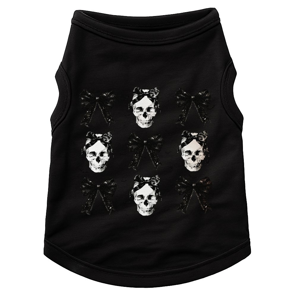 Coquette Bow Halloween Halloween Skull Doggie Tank