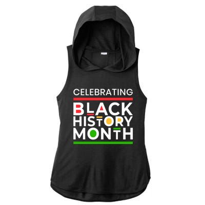 Celebrating Black History Month African American Gift Ladies PosiCharge Tri-Blend Wicking Draft Hoodie Tank