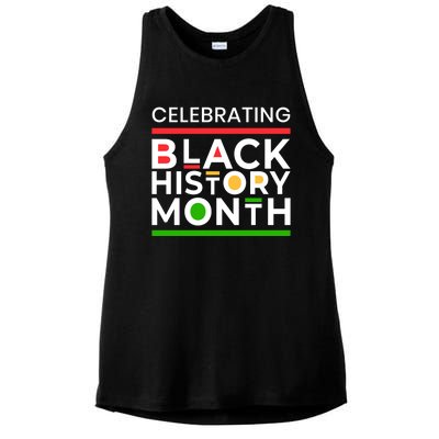 Celebrating Black History Month African American Gift Ladies PosiCharge Tri-Blend Wicking Tank