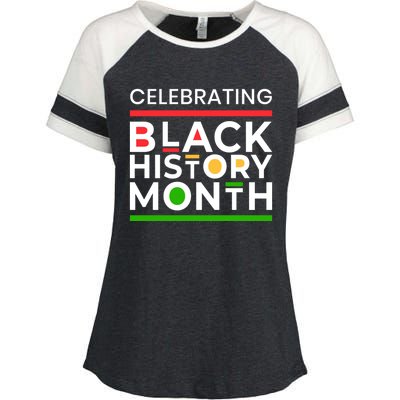 Celebrating Black History Month African American Gift Enza Ladies Jersey Colorblock Tee