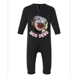 Cute Baby Hippo Moo Deng Bouncy Pig In Thai Hippopotamus Infant Fleece One Piece