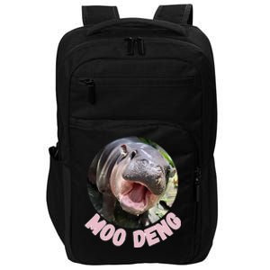 Cute Baby Hippo Moo Deng Bouncy Pig In Thai Hippopotamus Impact Tech Backpack