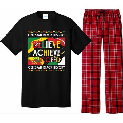 Celebrate Black History Believe Achieve Succeed Black History Month Pajama Set