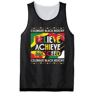 Celebrate Black History Believe Achieve Succeed Black History Month Mesh Reversible Basketball Jersey Tank