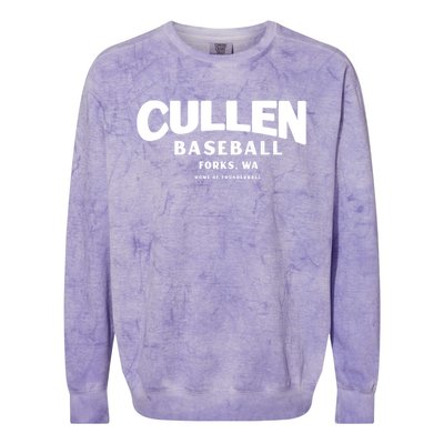 Cullen Baseball Home Of Thunderball Forks Washington Gift Colorblast Crewneck Sweatshirt