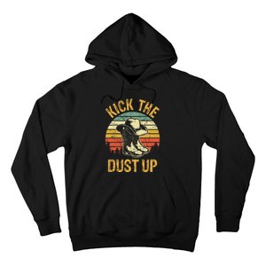 Cowboy Boots Hat Kick The Dust Up Western Country Music Hoodie