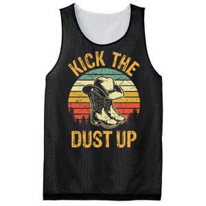 Cowboy Boots Hat Kick The Dust Up Western Country Music Mesh Reversible Basketball Jersey Tank