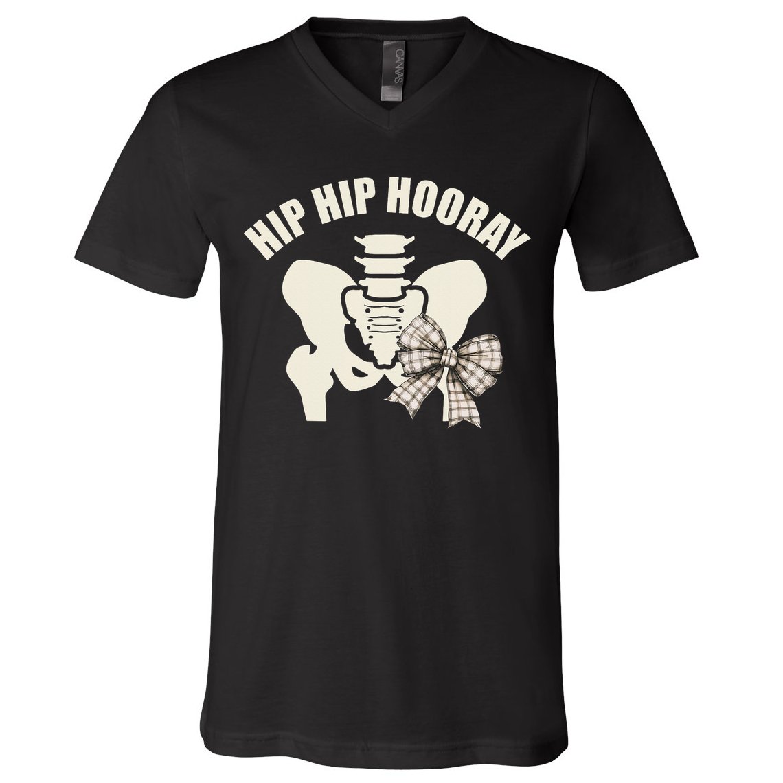 Coquette Bow Hip Hip Hooray Hip Replacement Physical V-Neck T-Shirt