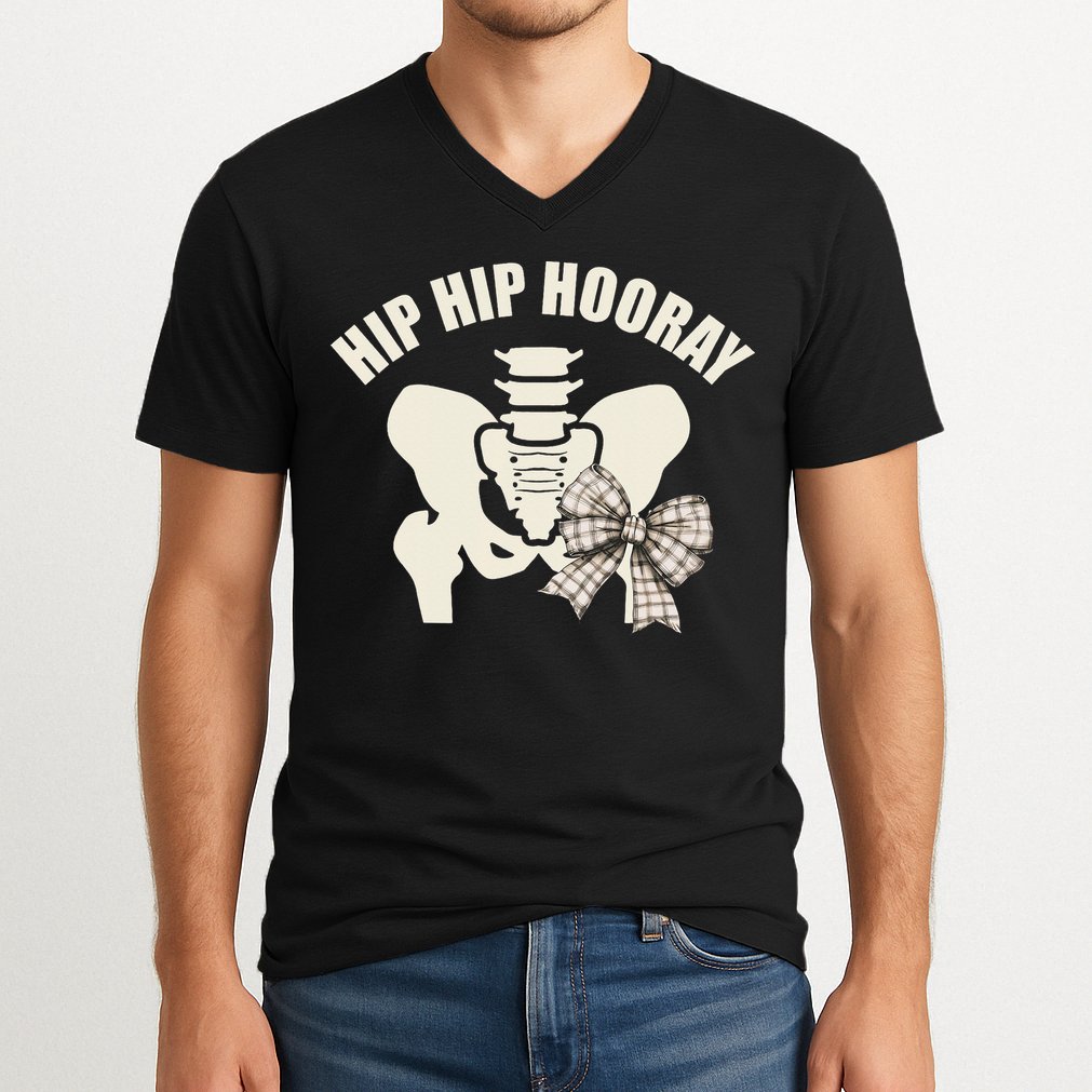 Coquette Bow Hip Hip Hooray Hip Replacement Physical V-Neck T-Shirt