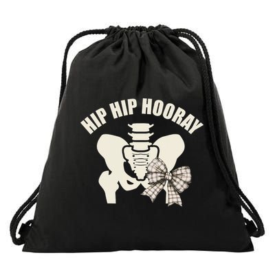 Coquette Bow Hip Hip Hooray Hip Replacement Physical Drawstring Bag