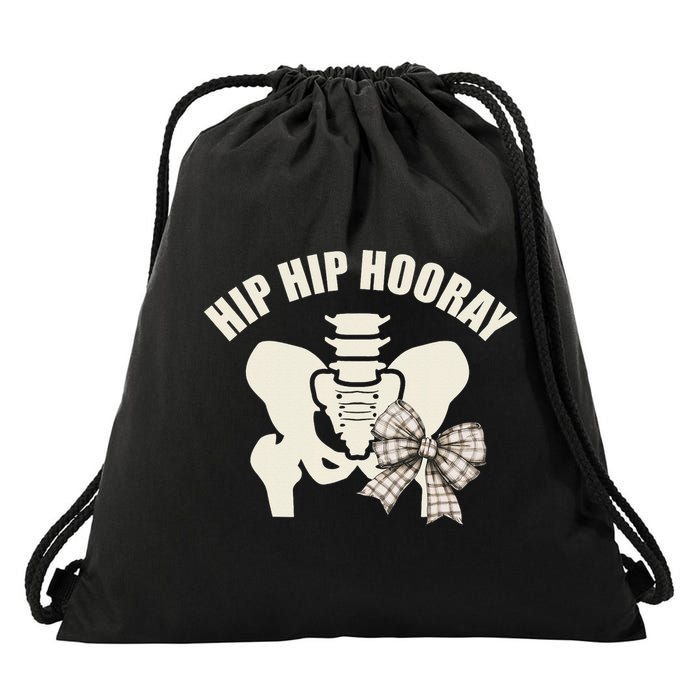 Coquette Bow Hip Hip Hooray Hip Replacement Physical Drawstring Bag