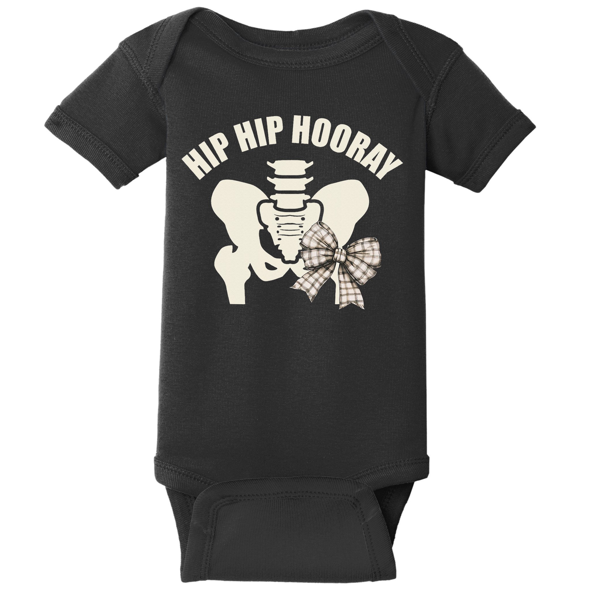 Coquette Bow Hip Hip Hooray Hip Replacement Physical Baby Bodysuit