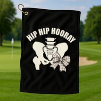 Coquette Bow Hip Hip Hooray Hip Replacement Physical Golf Towel