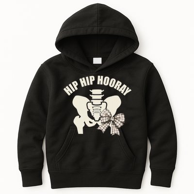Coquette Bow Hip Hip Hooray Hip Replacement Physical Kids Hoodie