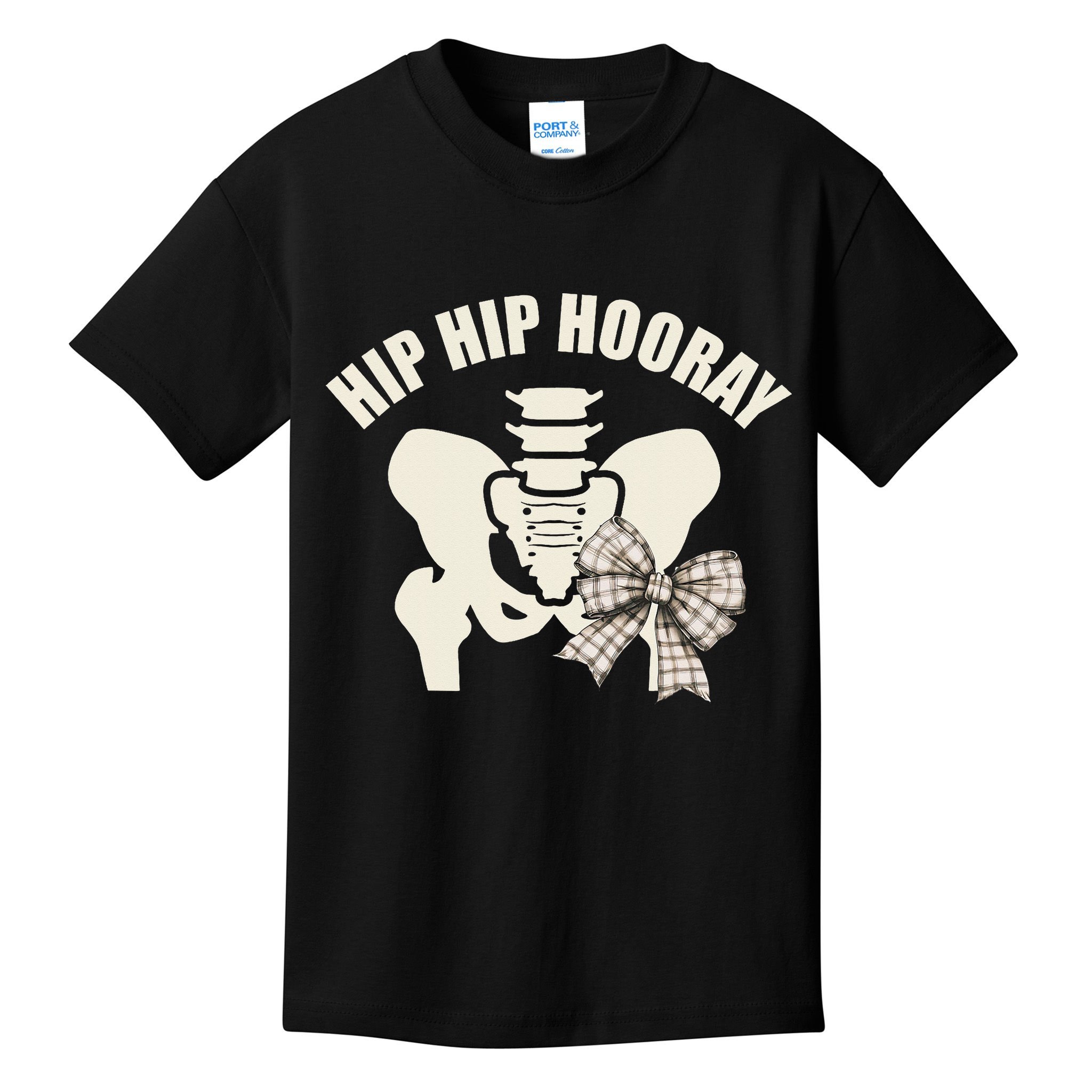Coquette Bow Hip Hip Hooray Hip Replacement Physical Kids T-Shirt