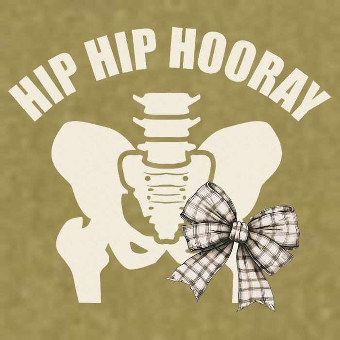 Coquette Bow Hip Hip Hooray Hip Replacement Physical Garment-Dyed Women's Muscle Tee