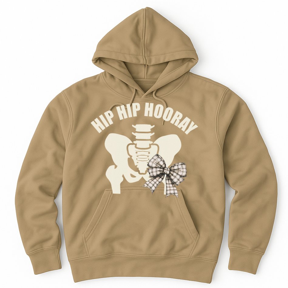 Coquette Bow Hip Hip Hooray Hip Replacement Physical Hoodie