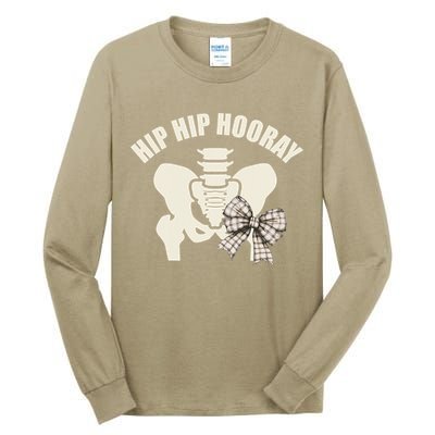 Coquette Bow Hip Hip Hooray Hip Replacement Physical Tall Long Sleeve T-Shirt