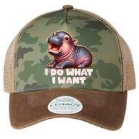Cute Baby Hippo Moo Deng I Do What I Want Legacy Tie Dye Trucker Hat