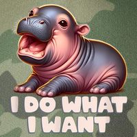 Cute Baby Hippo Moo Deng I Do What I Want Legacy Tie Dye Trucker Hat