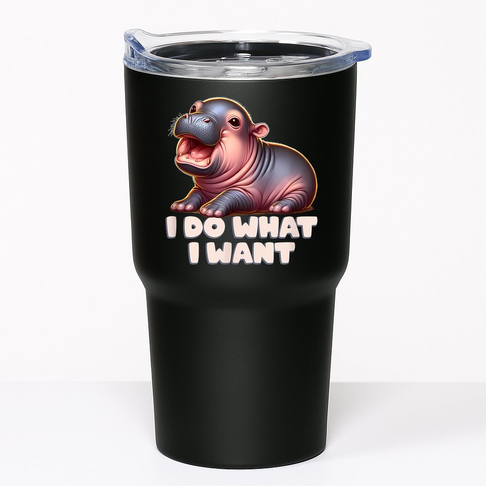 Cute Baby Hippo Moo Deng I Do What I Want Tumbler