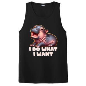 Cute Baby Hippo Moo Deng I Do What I Want PosiCharge Competitor Tank