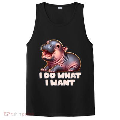 Cute Baby Hippo Moo Deng I Do What I Want PosiCharge Competitor Tank