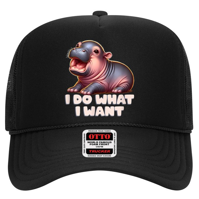 Cute Baby Hippo Moo Deng I Do What I Want Hat