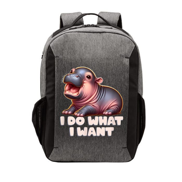Cute Baby Hippo Moo Deng I Do What I Want Vector Backpack
