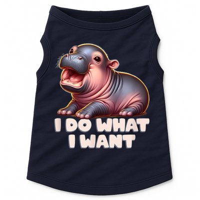 Cute Baby Hippo Moo Deng I Do What I Want Doggie Tank